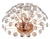 Plafon moderno Dente de Leão 35cm LED da marca Sindora, modelo DCX01245, com design sofisticado em cristais, ideal para quartos, hall, escritório e lavabos. Lustres Gênesis loja online de Lustres e Iluminação Decorativa