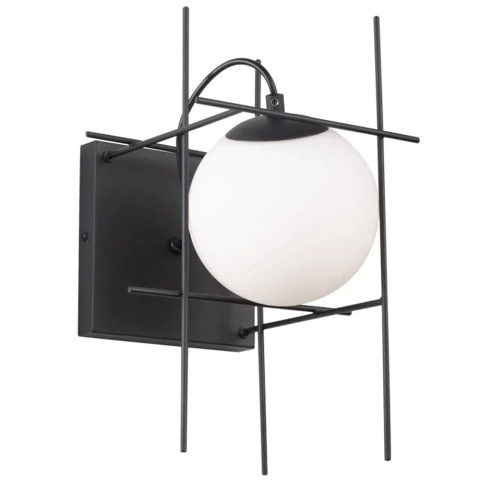 Arandela Moderna Dix Preta com design contemporâneo e estrutura em metal, ideal para quarto, cabeceira de cama ou lavabo. Lustres Gênesis Site online venda de Lustres e Iluminação decorativa