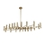 Lustre Pendente Moderno de LED Vinte Dourado para Mesa de Jantar, Quartos, Salas, Escritório e Apartamento - Bella o JJ013G
