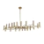 Lustre Pendente Moderno de LED Vinte Dourado para Mesa de Jantar, Quartos, Salas, Escritório e Apartamento - Bella o JJ013G