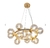 Lustre pendente moderno Halo dourado com design circular e várias lâmpadas de vidro para sala de jantar e ambientes gourmet. Lustres Gênesis Site online venda de Lustres e Iluminação decorativa