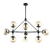 Lustre pendente moderno com design de orbes em preto, ideal para sala de jantar e ambientes gourmet. Lustres Gênesis Site online venda de Lustres e Iluminação decorativa