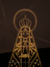 Abajur de LED Nossa Senhora com design decorativo iluminado. Lustres Gênesis Site online venda de Lustres e Iluminação