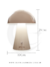 Luminária abajur cinza estilo cogumelo com bateria recarregável, ideal para cabeceira de cama e escritórios. Comprar Lustres Online é na Lustres Gênesis. A Maior e melhor empresa para comprar Lustres do Brasil
