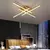 Luminária Plafon 100cm Preto Hash instalada em um quarto moderno Lustres Gênesis Site online venda de Lustres e Iluminação