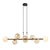 Imagem do Lustre Pendente Moderno Abaporu/6 Dourado com Leitoso para Sala de Jantar e Ambientes Gourmet - Bella o HL003W