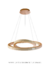 Lustre Pendente Moderno Aliança com 2 anéis em dourado, ideal para quartos, sala de jantar, lavabo e sala de estar. DCD015078  Lustres Gênesis - o melhore site da Internet para comprar Lustre