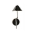 Arandela Moderna Chicago Cromado com design elegante e acabamento em preto, ideal para quartos e lavabos. Lustres Gênesis Site online venda de Lustres e Iluminação