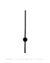 Arandela Moderna Fit Linear Slim Preto de 80cm com luz indireta de LED instalada em um ambiente moderno. DCB03149 
