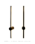 Arandela Moderna Fit Linear Slim Preto de 80cm com luz indireta de LED instalada em um ambiente moderno. DCB03149 