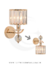 Arandela moderna de cristal dourada, modelo Tame, ideal para quarto, cabeceira de cama, lavabo e quarto infantil.