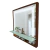 Espelho Moderno LED Touch Screen Redondo com Prateleira Para Banheiro, Penteadeira, Salão de Beleza e Lojas - Reduna o PD1846