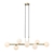 Lustre Pendente Moderno Abaporu/6 Bronze com Champagne para Sala de Jantar e Ambientes Gourmet - Bella o HL003G