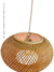 Luminária pendente de fibra de bambu Bora Bora com detalhes em madeira. Lustres Gênesis Site online venda de Lustres e Iluminação