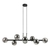 Imagem do Lustre Pendente Moderno Abaporu/6 Bronze com Champagne para Sala de Jantar e Ambientes Gourmet - Bella o HL003G