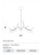 Diagrama do lustre pendente moderno de LED Tsuki, modelo BB009L da Bella Iluminação, com detalhes técnicos e medidas. Lustres Gênesis Site online venda de Lustres e Iluminação decorativa