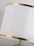 Abajur Cidonia Moderno Dourado com cúpula branca Lustres Gênesis Site online venda de Lustres e Iluminação