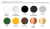 Tabela de cores disponíveis para arandela de parede: Branco Brilho, Branco Texturizado, Preto, Preto Texturizado, Cimento, Verde, Amarelo, Marrom, Cobre Matte, Ouro. Lustres Gênesis loja online de Lustres e Iluminação Decorativa