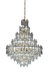 Lustre de Cristal Marbella G com cristais transparentes, ideal para casas com pé direito duplo. Lustres Gênesis loja online de Lustres e Iluminação Decorativa