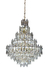 Lustre de Cristal Marbella M com cristais transparentes, ideal para casas com pé direito duplo. Lustres Gênesis loja online de Lustres e Iluminação Decorativa