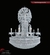 Lustre de Cristal Clássico Cuba Cromado com Cristais Transparentes Lustres Gênesis loja online de Lustres e Iluminação Decorativa