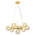 Lustre Pendente Moderno Halo Preto Ø69,5cm com design circular e lâmpadas em globos transparentes. Lustres Gênesis Site online venda de Lustres e Iluminação decorativa