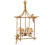 Lustre pendente Búzios de folhas de ouro com design elegante e detalhes em formato de folhas e pássaros. Lustres Gênesis Site online venda de Lustres e Iluminação