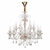 Lustre de cristal Elysee com 18 braços acesos, ideal para casas com pé direito duplo e buffet, da marca Bella Iluminação. Chandelier Lustres Gênesis Site online venda de Lustres e Iluminação decorativa