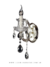 Luminária de Parede Cristal Transparente Candelabro/1 Cromado para Quarto, Cabeceira de Cama, Lavabo e Quarto Infantil - Sindora • DCB00841 - comprar online