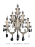 Luminária de parede cristal transparente estilo candelabro com detalhes dourados da Sindora. Lustres Gênesis Site online venda de Lustres e Iluminação