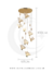 Lustre Pendente Decorativo 6 Borboletas Dourada para Casas com Pé Direito Duplo e Buffet - Sindora • DCD00251-6