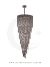 Lustre de Cristal Vancouver Cromado Cristais Transparente Ø60x160cm para Casas com Pé Direito Duplo e Buffet - Sindora • DCD00291