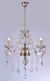 Lustre de Cristal Egito Clássico Dourado com 3 braços, ideal para casas com pé direito duplo e buffet. Lustres Gênesis Site online venda de Lustres e Iluminação
