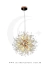Lustre Pendente de Cristal Moderno Sunshine Ø60cm Dourado para Quartos, Cabeceira de Cama, Sala de Estar e Lavabo - Sindora • DCD00759