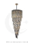 Lustre de Cristal Vancouver Cromado Cristais Transparente Ø60x160cm para Casas com Pé Direito Duplo e Buffet - Sindora • DCD00291