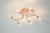 Lustre plafon moderno com 6 hastes em metal rose gold, iluminado, ideal para sala de jantar, sala de estar, quartos, lavabos e escritórios DCX01321-6.  O melhor site de lustre e Iluminação decorativa Lustres Gênesis