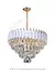 Lustre Pendente Cristal Líbia Detalhe Branco Ø55cm Linha Contemporânea Para Sala de Jantar, Estar e Quartos - Sindora • DCD06594