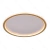 Luminária plafon moderna redonda dourada com LED integrado, ideal para quartos e salas. Lustres Genesis loja online de Lustres e Iluminação Decorativa