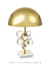 Abajur Delfos Dourado com Cristal, ideal para sala de estar, quartos e escritórios.  Lustres Gênesis Site online venda de Lustres e Iluminação