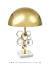 Abajur Delfos Dourado com Cristal, ideal para sala de estar, quartos e escritórios.  Lustres Gênesis Site online venda de Lustres e Iluminação