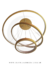 Pendente lustre luminária de teto com 3 aros em LED dourado. Comprando na Lustres Gênesis a Melhora empresa de Lustres do Brasil. Venda online