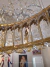 Lustre pendente com cristal decorado e LED Luna dourado Lustres Gênesis loja online venda de Lustres e Iluminação