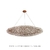 Lustre pendente de cristal Zeppelin com base dourada, ideal para salas de jantar e estar. Lustres Gênesis Site online venda de Lustres e Iluminação