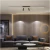 Plafon Moderno Fit Linear Preto instalado em sala de estar elegante Lustres Gênesis Site online venda de Lustres e Iluminação Decorativa