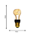 Lâmpada Arco Espiral Led GMH LAE-4W com filamento de LED e dimensões de 10cm de altura por 4cm de largura Lustres Gênesis loja online de Lustres e Iluminação Decorativa