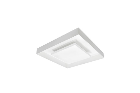 Plafon moderno sobrepor Hitter branco 20x20cm para ambientes internos. Lustres Gênesis Site online venda de Lustres e Iluminação