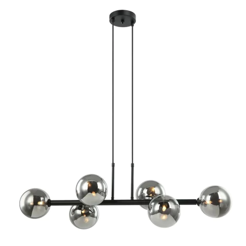 Lustre Pendente Moderno Abaporu/6 Preto com Fumê para sala de jantar Lustres Gênesis Site online venda de Lustres e Iluminação decorativa