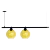 Pendente Moderno Fiora com dois globos de vidro âmbar para sala de jantar Lustres Gênesis loja online de Lustres e Iluminação Decorativa. 