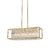 Lustre pendente de cristal Samádi com estrutura dourada para sala de jantar. Lustres Gênesis loja online de Lustres e Iluminação Decorativa