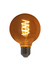 Lâmpada de Filamento de LED Dimerizável G95 4W Spiral acesa. Lustres Gênesis loja online de Lustres e Iluminação Decorativa